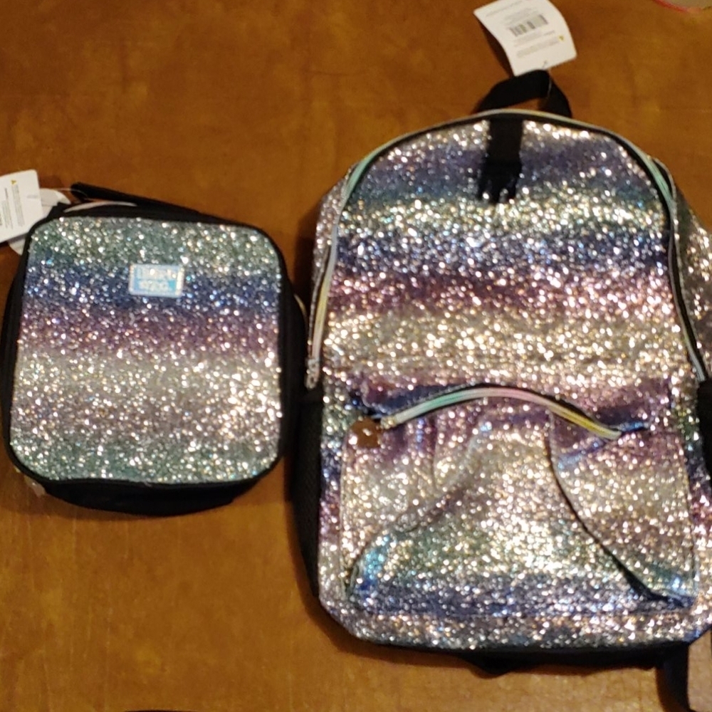 Limited Too Sparkly Bookbag with lunchbag